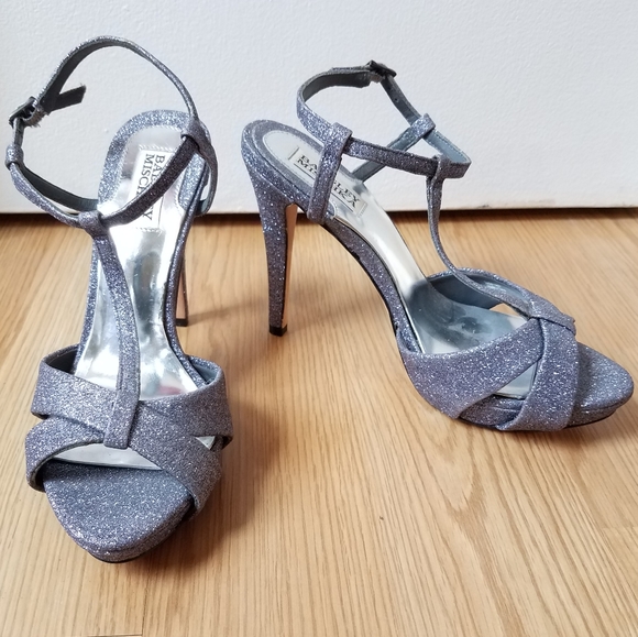 Badgley Mischka Shoes - Badgley Mischka Glitter Platform Heels